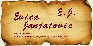 Evica Janjatović vizit kartica